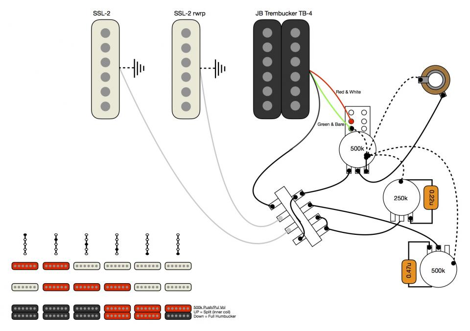 Split Coil Pickup Guitar Wiring Diagram