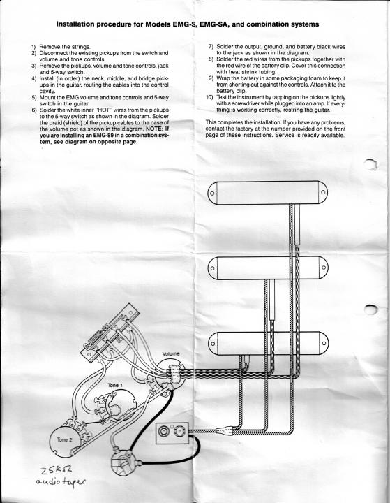 Emg Bas Pickup Wiring Diagram - Wiring Diagram & Schemas