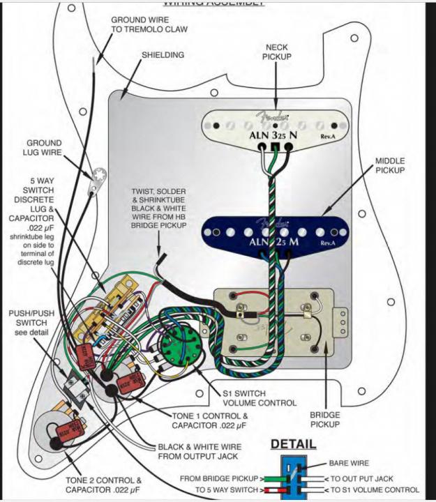 Vintage Noiseless Strat Wiring Diagram - Wiring Diagram and Schematic