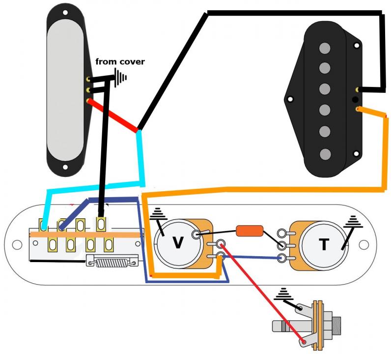 Telecaster switch, series in middle position. Possible? - Seymour ...