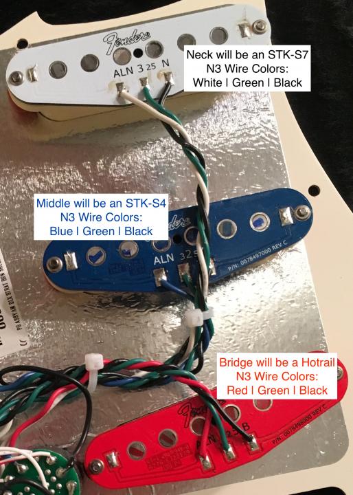Matching Fender N3 Wires To Sd, Fender N3 Pickup Wiring Diagram