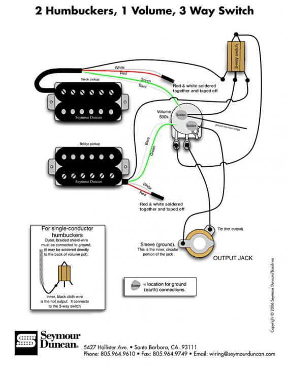 No Tone Pot Jazz Jb Wiring, Seymour Duncan Jazz Pickup Wiring Diagram